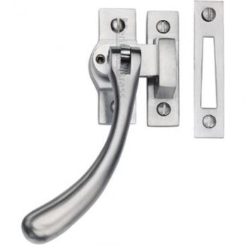 V1008L MP/HP-SC - Lockable Casement Window Fastener Ball Design Satin Chrome finish - by Heritage Brass